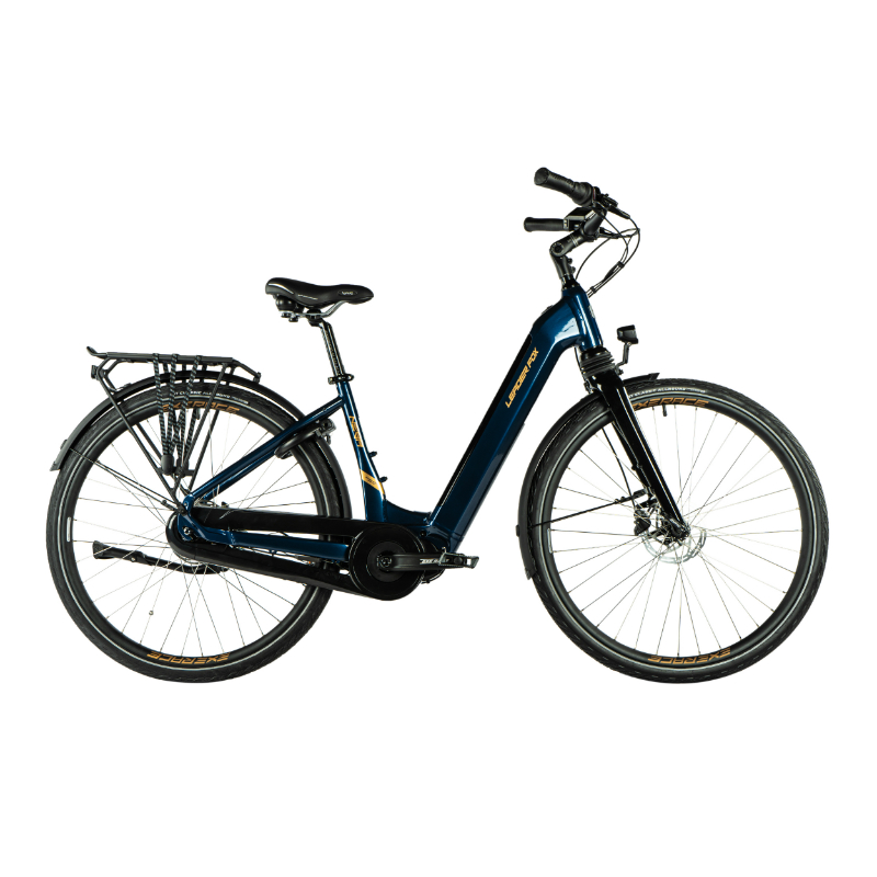 Velo electrique-vae city 28 Leader Fox neba mixte bleu tigre 8V shimano nexus moteur central bafang M420 36V 80NM batterie 15AH (18'' - H46CM - taille m - pour adulte de 168CM à 178CM) - vue 2