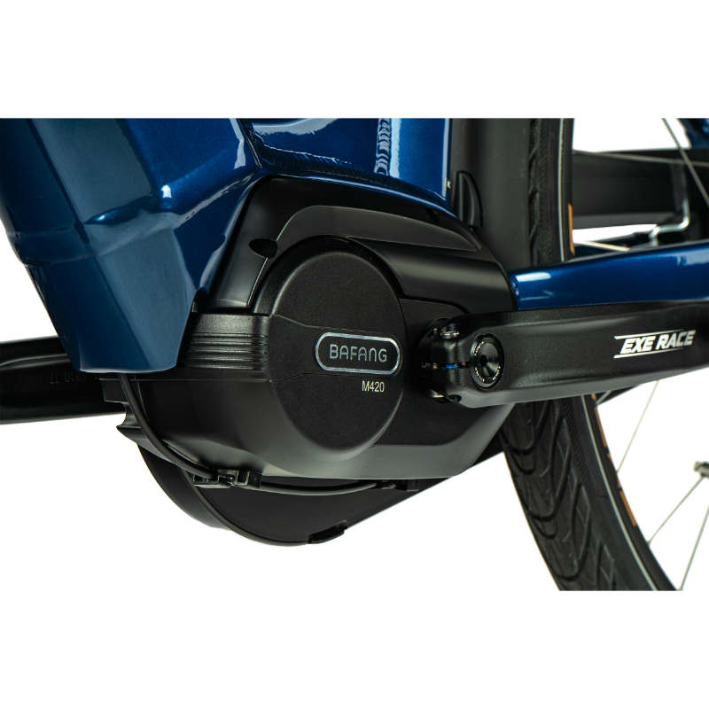 Velo electrique-vae city 28 Leader Fox neba mixte bleu tigre 8V shimano nexus moteur central bafang M420 36V 80NM batterie 15AH (18'' - H46CM - taille m - pour adulte de 168CM à 178CM) - vue 4