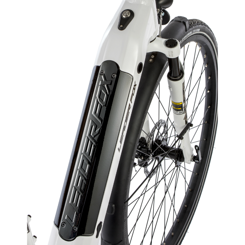 Velo electrique-vae city 28 Leader Fox induktora mixte blanc 7V moteur roue ar bafang 36V 45NM batterie 15AH (18'' - H46CM - taille m - pour adulte de 168CM à 178CM) - vue 3