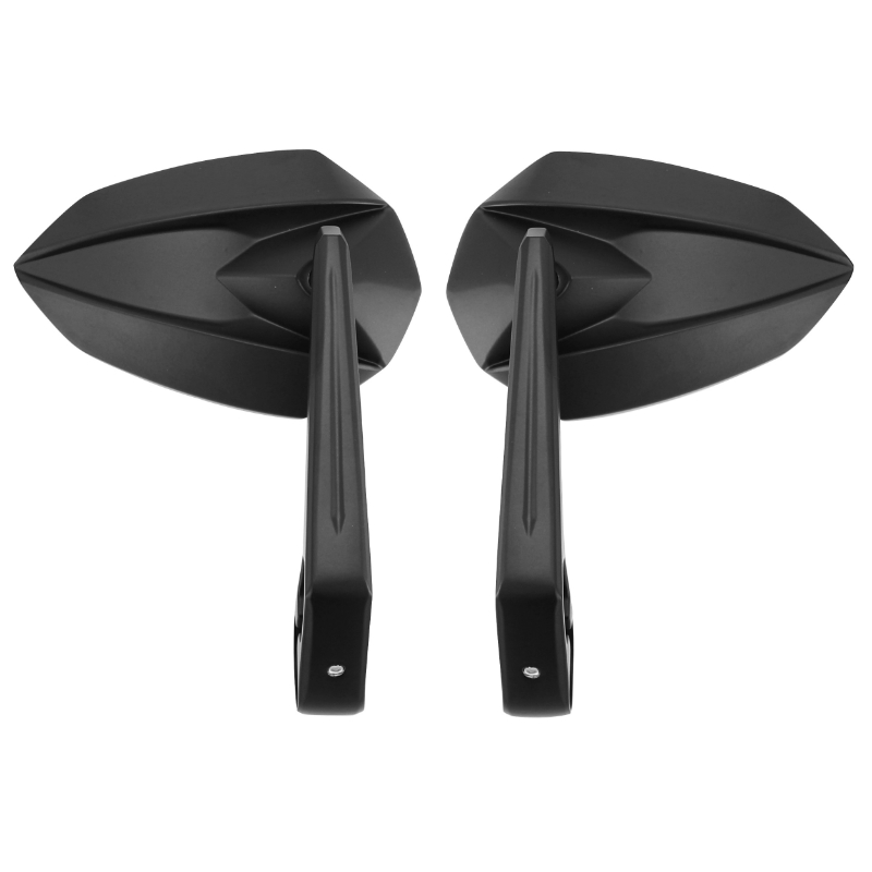 Rétroviseur moto AVOC Nebraska embout de guidon aluminium noir adaptateur plastique 7-8" ou 1" paire homologué CE - vue 2