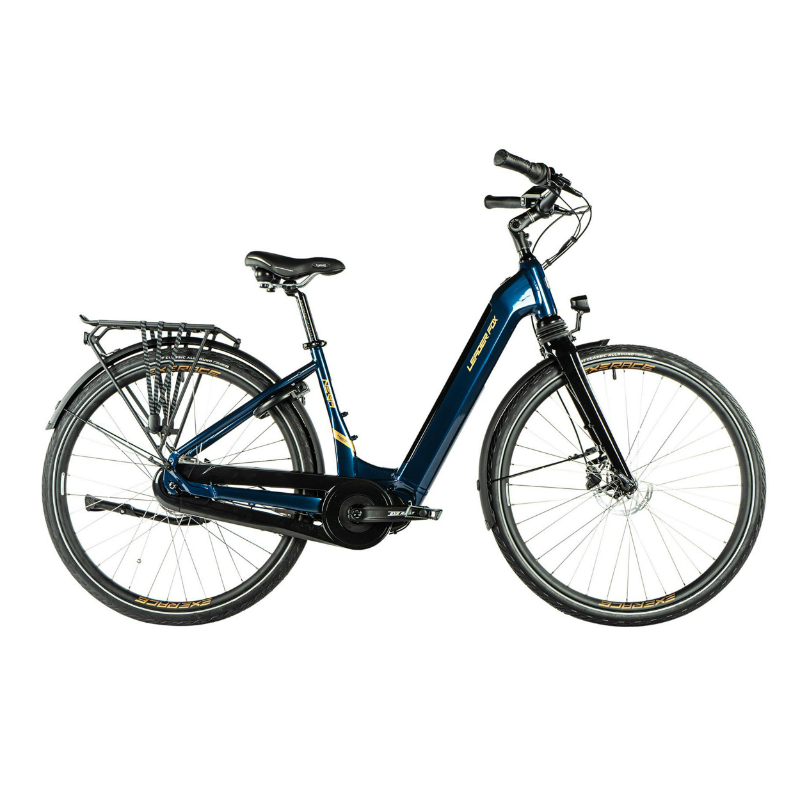 Velo electrique-vae city 28 Leader Fox neba mixte bleu tigre 8V shimano nexus moteur central bafang M420 36V 80NM batterie 15AH (16,5'' - H43CM - taille s - pour adulte de 158CM à 168CM) - vue 2