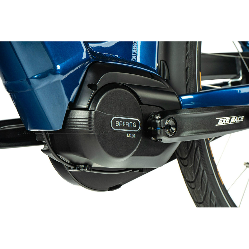 Velo electrique-vae city 28 Leader Fox neba mixte bleu tigre 8V shimano nexus moteur central bafang M420 36V 80NM batterie 15AH (16,5'' - H43CM - taille s - pour adulte de 158CM à 168CM) - vue 4