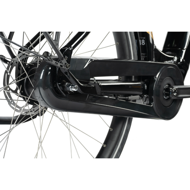 Velo electrique-vae city 28 Leader Fox neba mixte noir 8V shimano nexus moteur central bafang M420 36V 80NM batterie 15AH (16,5'' - H43CM - taille s - pour adulte de 158CM à 168CM) - vue 2