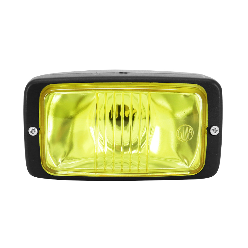 Phare-projecteur cyclo universel rectangle noir vitre jaune diam 140 mm (ampoule BA20D) Sélection P2R - vue 2