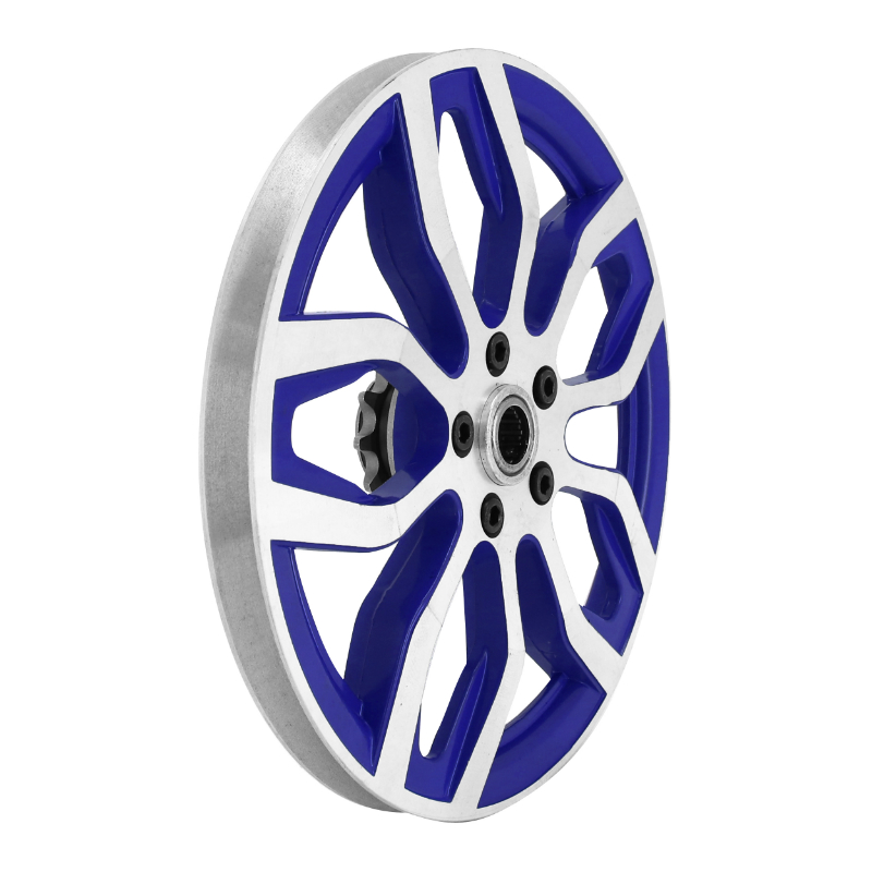 Poulie cyclo adaptable Peugeot MBK 51 103 SP MVL alu bleu avec pignon 11 DTS - vue 2