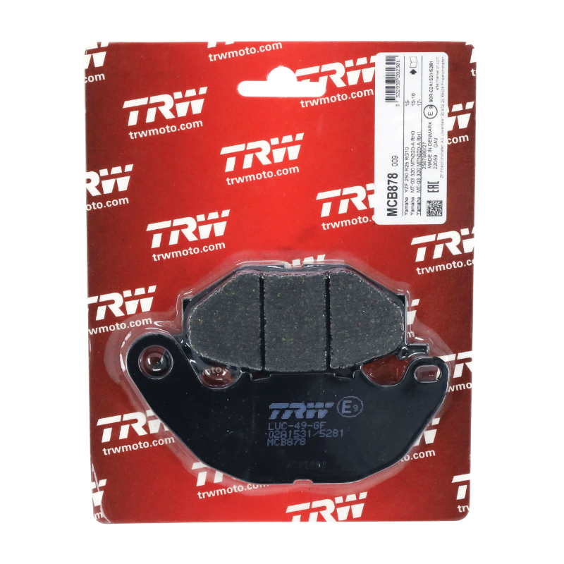 Plaquette de frein TRW organique MCB878 Yamaha X-Max 125 2017+ / MT-03 2016-2020 avant - vue 2