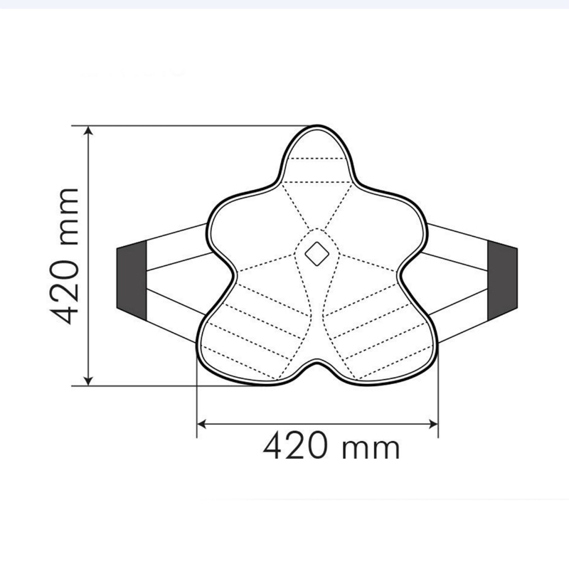 Couvre-selle moto Tucano Cool Fresh noir court 420x420 mm - vue 4