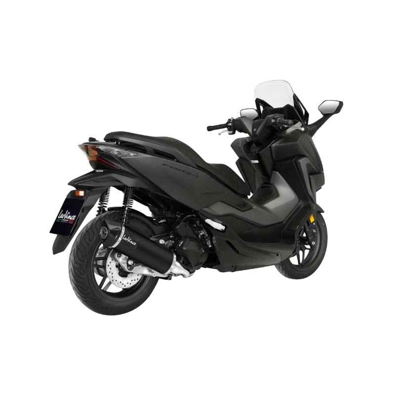 Silencieux Leovince SBK nero inox Honda 125 Forza 2021+ Euro 5 avec catalyseur homologué CE - Ref 14076K - vue 5