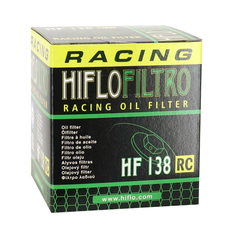 Filtre à huile Hiflofiltro HF138RC adaptable Suzuki Bandit 650/750/1000/1300, Aprilia RS 660/RSV4 (68x65mm) - vue 3