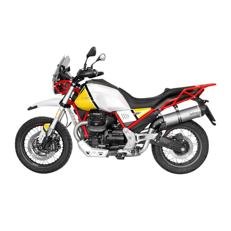 Silencieux Leovince SBK LV One Evo inox Moto Guzzi 850 V85 TT 2019+ (ref 14348E) - vue 2