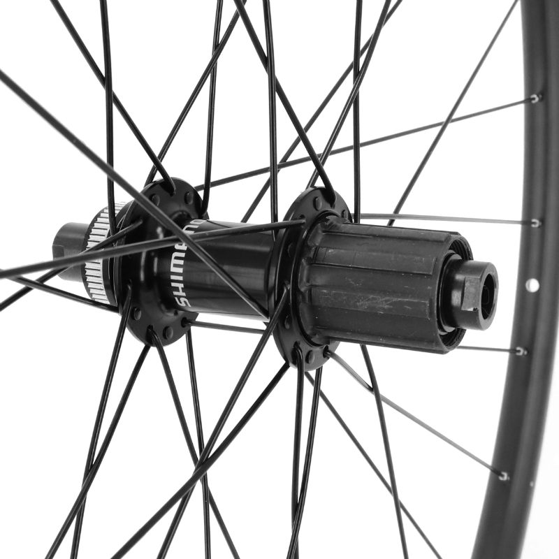 Roues route 700 Shimano WH-RS171 frein à disque noir 12-11-10V axe traversant 12x100 et 12x142 (paire) - vue 3