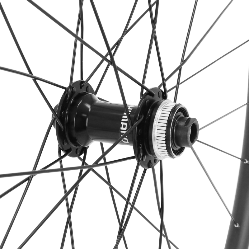 Roues route 700 Shimano WH-RS171 frein à disque noir 12-11-10V axe traversant 12x100 et 12x142 (paire) - vue 4