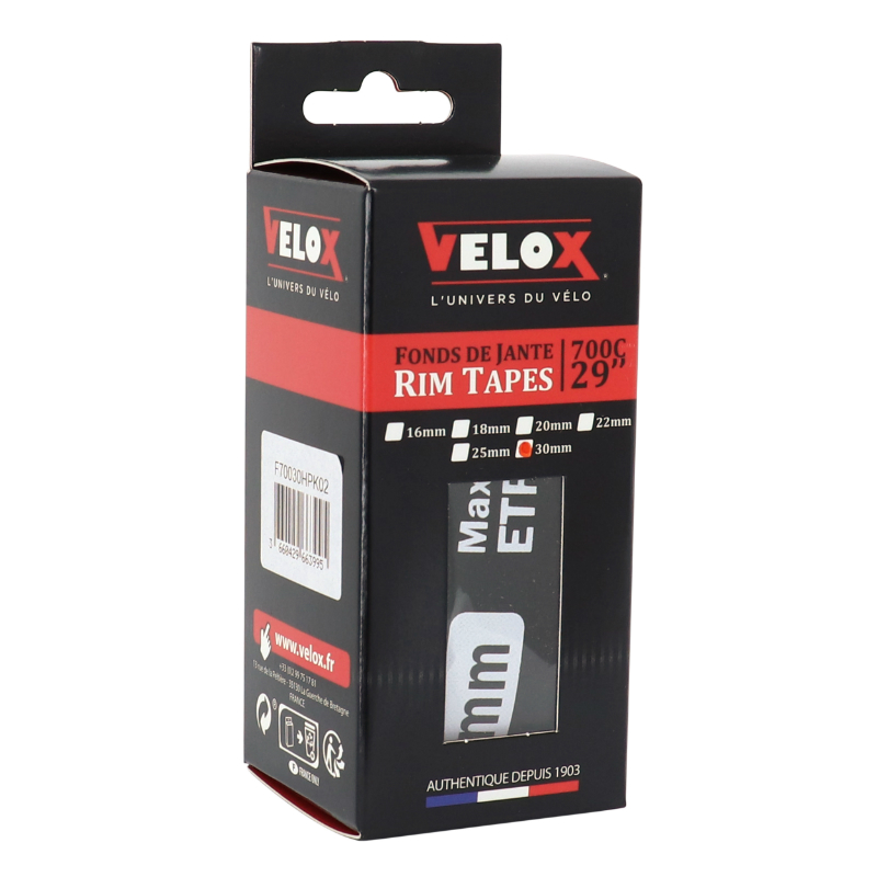 Fond de jante Velox 700C/VTT 29" haute pression 30 mm (lot de 2) - vue 2