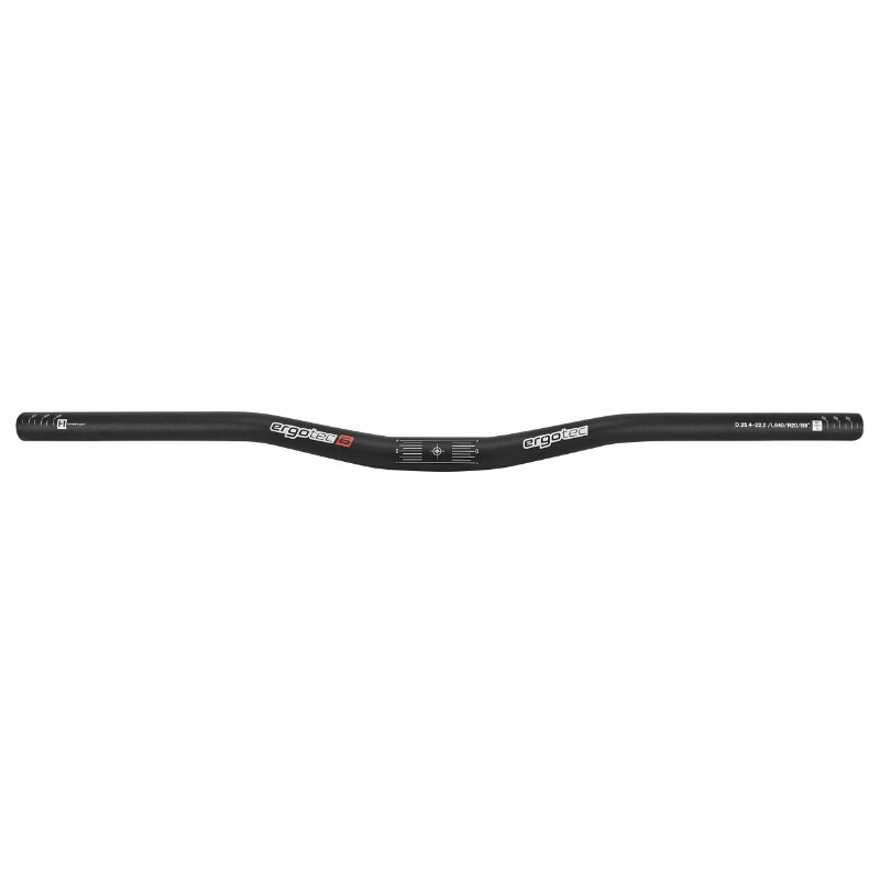 Cintre VTT demi-relevé Ergotec Low Riser aluminium noir diamètre 25,4 mm longueur 640 mm relevé 20 mm - vue 2