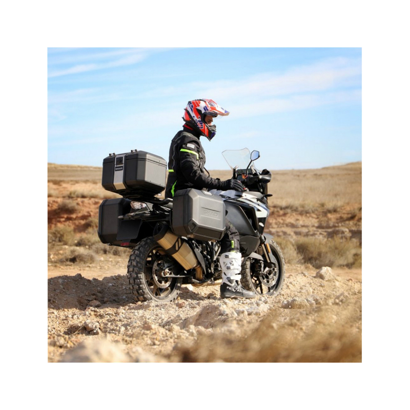 TOP CASE SHAD TR55 TERRA 55L BLACK EDITION AVEC LOCK SYSTEM - CAPACITE 2 CASQUE INTEGRAL (Platine vendue séparemment) (D0TR55100B) - vue 4