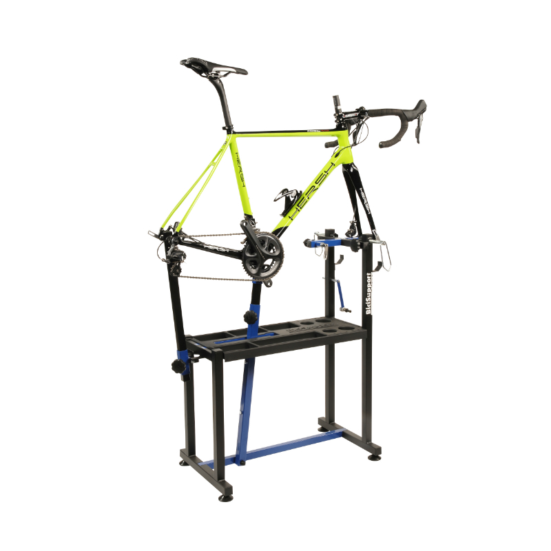 Pied de montage réparation vélo BICISUPPORT h 98 cm 46x88 cm avec adaptateur - vue 3