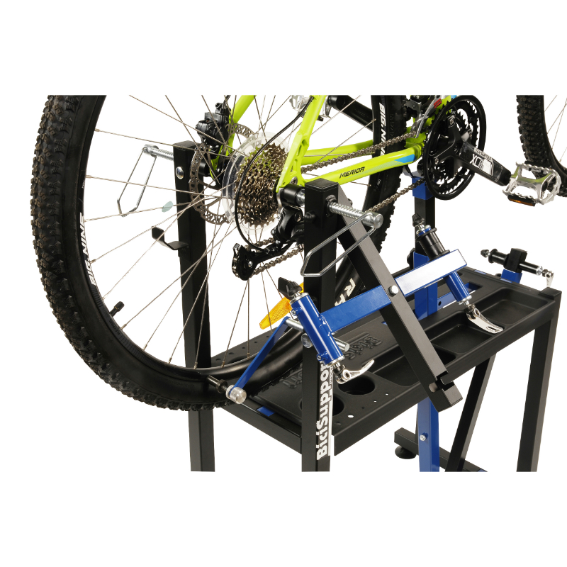 Pied de montage réparation vélo BICISUPPORT h 98 cm 46x88 cm avec adaptateur - vue 6