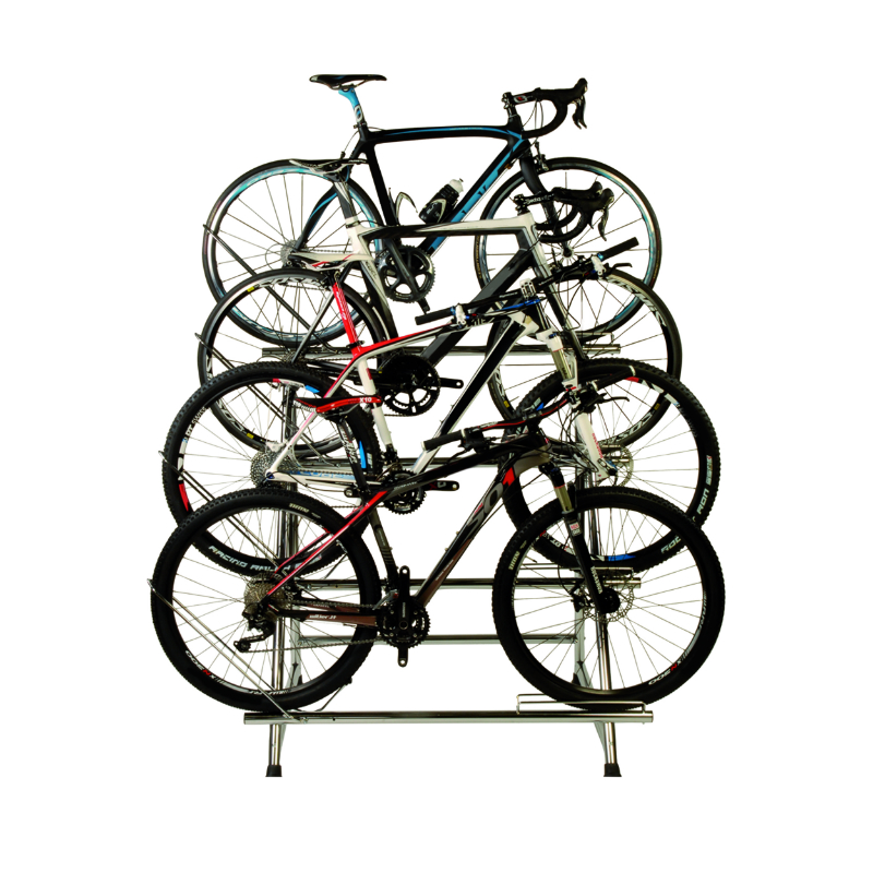 Présentoir de magasin 4 vélos sur 4 niveaux noir BICISUPPORT - vue 2