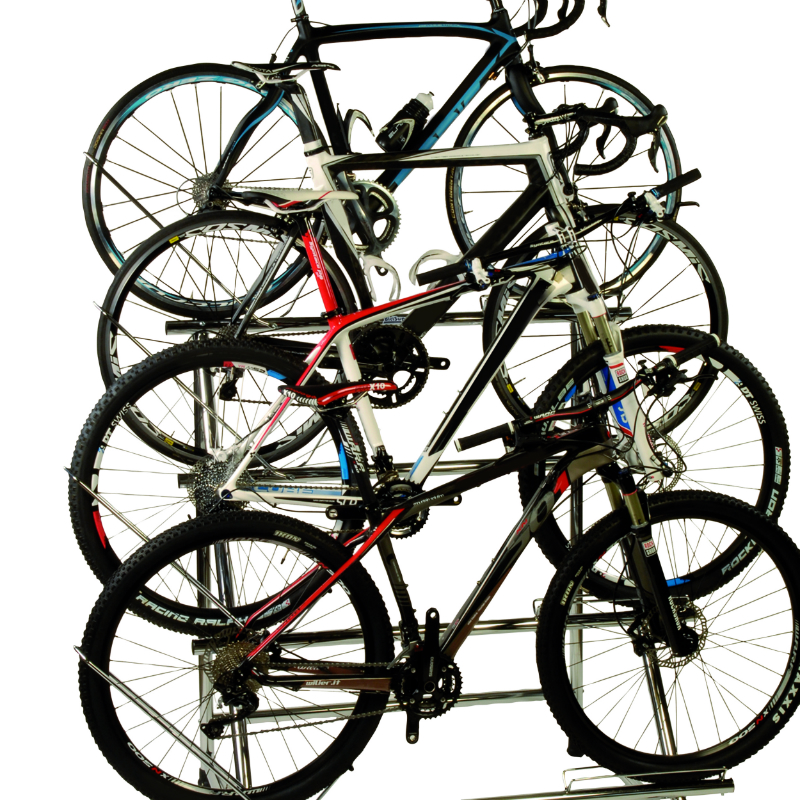 Présentoir de magasin 4 vélos sur 4 niveaux noir BICISUPPORT - vue 3