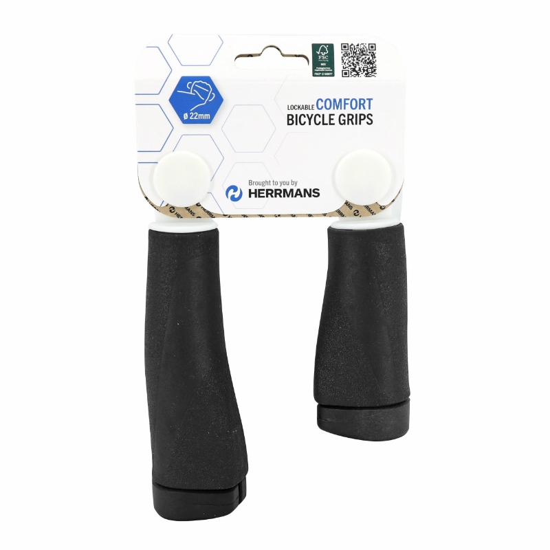 Poignées Herrmans City Grip Clik noir L123-90 mm serrage lock - vue 2