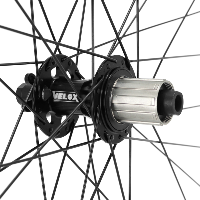 Roue VTT disque 29" trucky 30 tubeless ready arriere noir moyeu Velox roulement disque 6 trous 12-11-10V axe traversant 12-142 jante 30C 32 rayons) -poids max 250 KG - vue 4