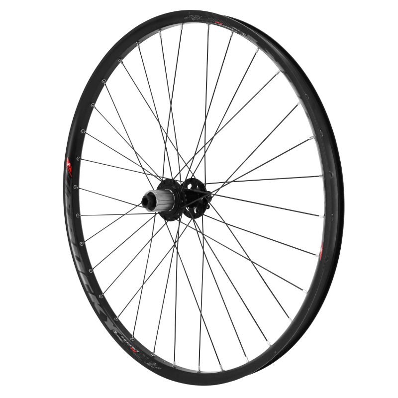 ROUE VTT DISQUE 27.5" TRUCKY 30 TUBELESS READY ARRIERE NOIR MOYEU VELOX ROULEMENT DISQUE 6 TROUS 11-10V AXE TRAVERSANT 12-142  JANTE 30C 32 RAYONS -POIDS MAX 250 kg-