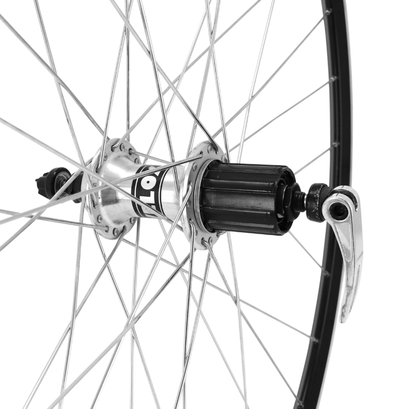 Roue route arrière 700 Velox CFX patin blocage moyeu Velox cassette Shimano 10-9-8V 32 rayons galvanisé jante 13C noir - vue 4