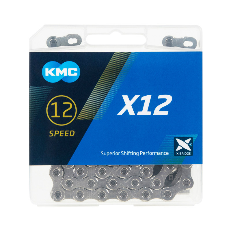 Chaîne vélo KMC X12 126 maillons 12V route-VTT compatible Shimano-SRAM - vue 2