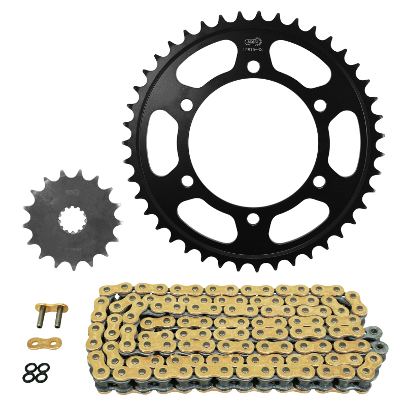 Kit chaine adaptable suzuki 750 GSX s 2017+2021 525 17X43 (diam couronne110-130-10.25) (demultiplication origine) -Afam