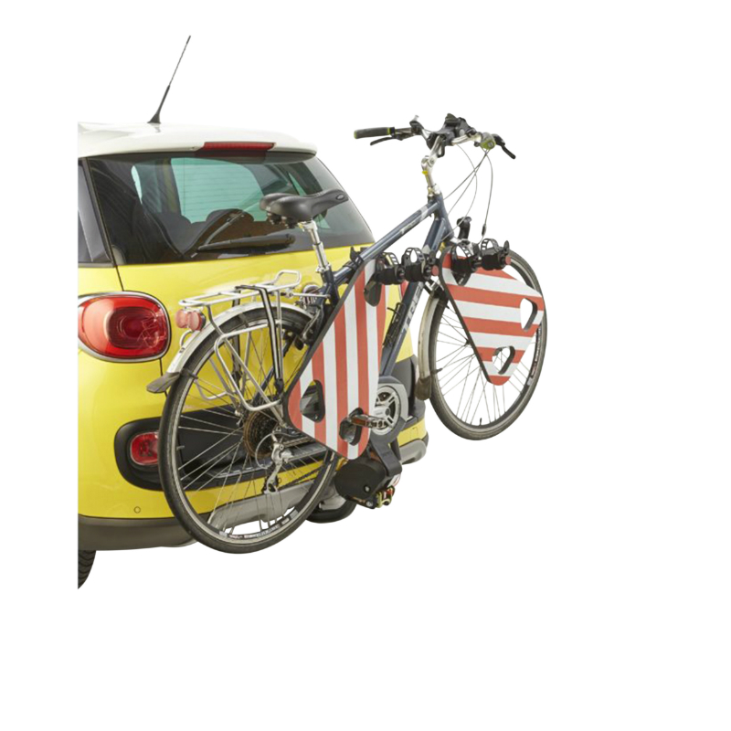 Protection mousse blanc-rouge pour porte-vélos Mottez - Forme triangle 38 x 58 cm épaisseur 15 mm - vue 2
