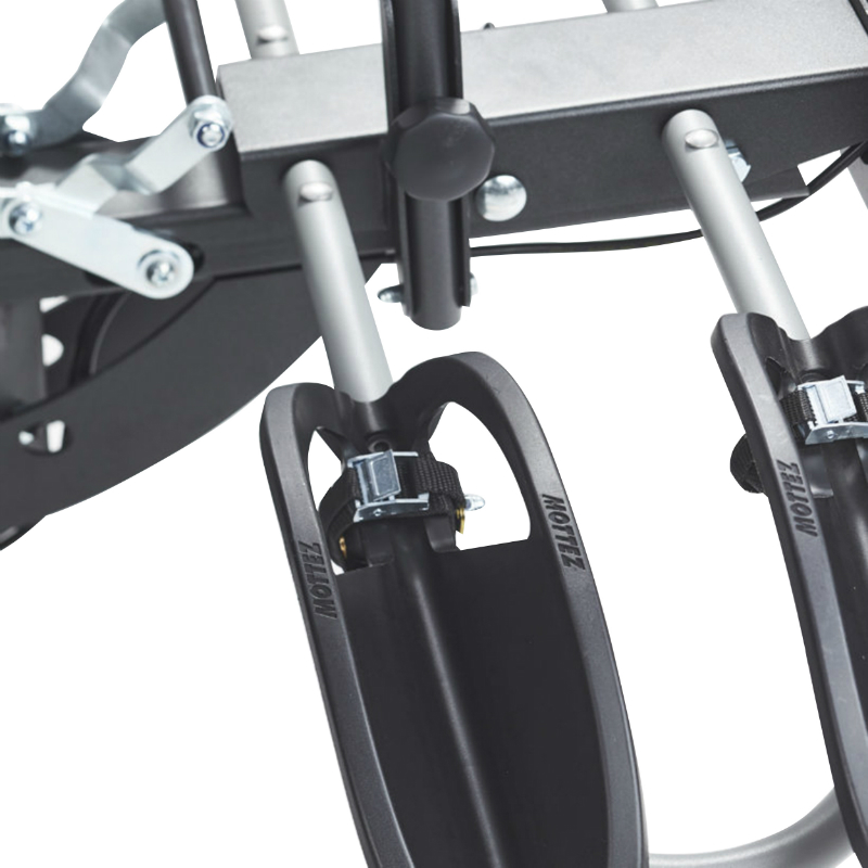 Porte velo plateforme Mottez diane inclinable pour 3 velos musculaire ou 2 velos electriques fixation rapide sur l'attelage -fabrication francaise homologue ce - charge maxi 45KGS (offre speciale) - vue 4