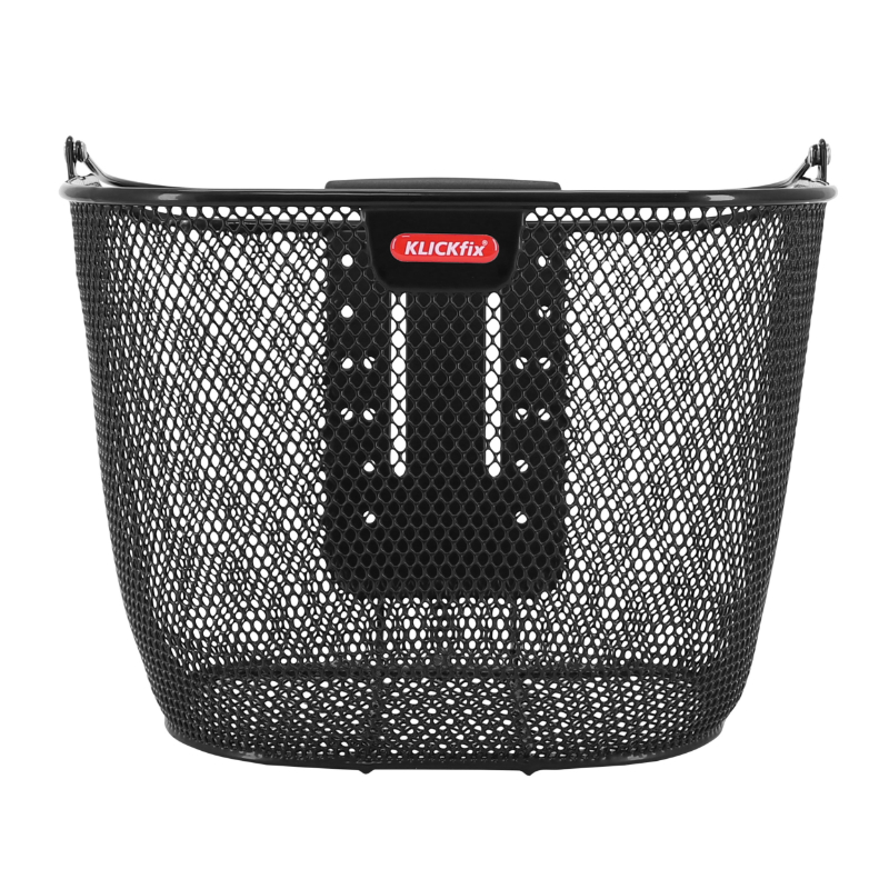 Panier avant acier nid abeille Klickfix 18 L noir avec anse - 36 x 28 x 27 cm - vue 2