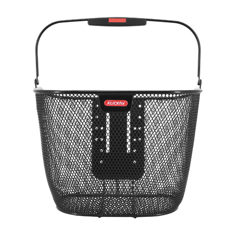 Panier avant acier nid abeille Klickfix 18 L noir avec anse - 36 x 28 x 27 cm - vue 3