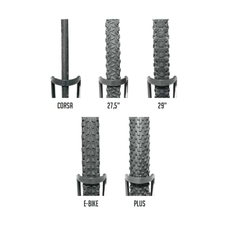 Présentoir support 1 vélo Officine Parolin Stabilus fixation roue avant ou arrière gris - vue 4