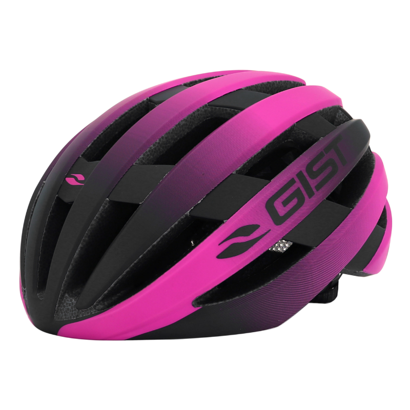 Casque vélo route Gist Revol fuschia-noir femme et junior taille 52-55 - vue 3