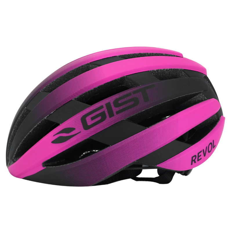Casque vélo route Gist Revol fuschia-noir femme et junior taille 52-55 - vue 4