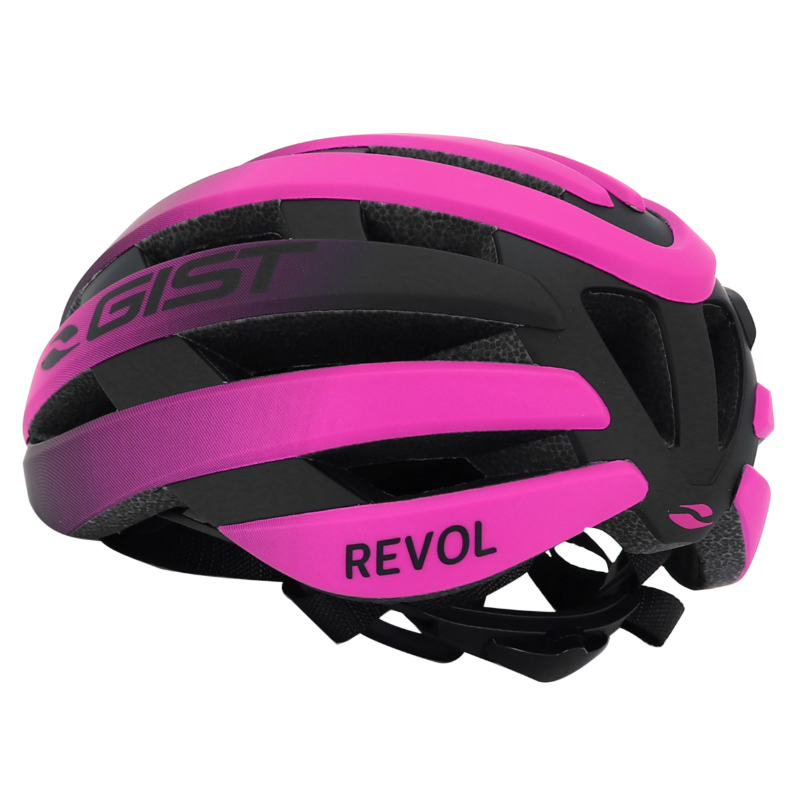 Casque vélo route Gist Revol fuschia-noir femme et junior taille 52-55 - vue 5