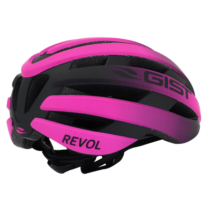 Casque vélo route Gist Revol fuschia-noir femme et junior taille 52-55 - vue 7