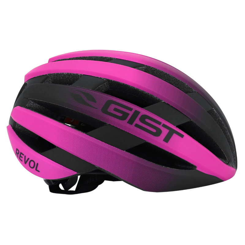 Casque vélo route Gist Revol fuschia-noir femme et junior taille 52-55 - vue 8