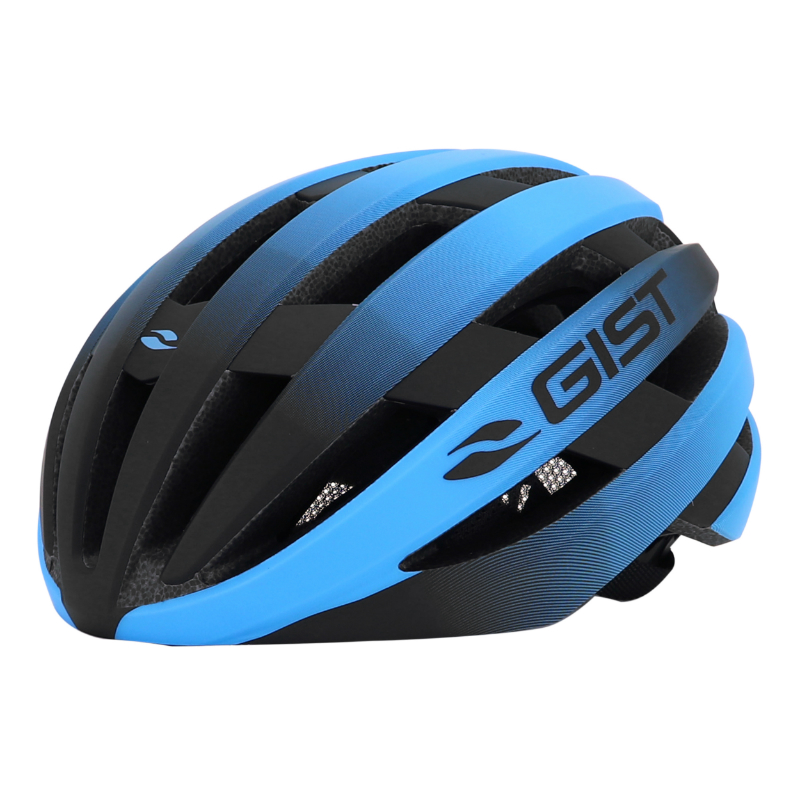 Casque vélo adulte GIST Route Revol bleu-noir femme et junior full in-mold taille 52-55 réglage molette - vue 3
