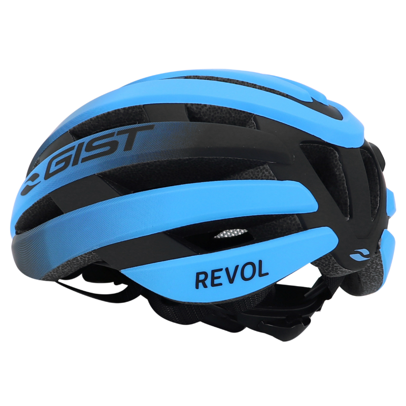 Casque vélo adulte GIST Route Revol bleu-noir femme et junior full in-mold taille 52-55 réglage molette - vue 5