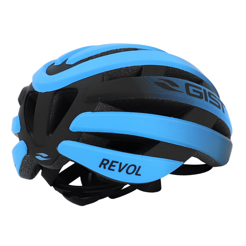 Casque vélo adulte GIST Route Revol bleu-noir femme et junior full in-mold taille 52-55 réglage molette - vue 7