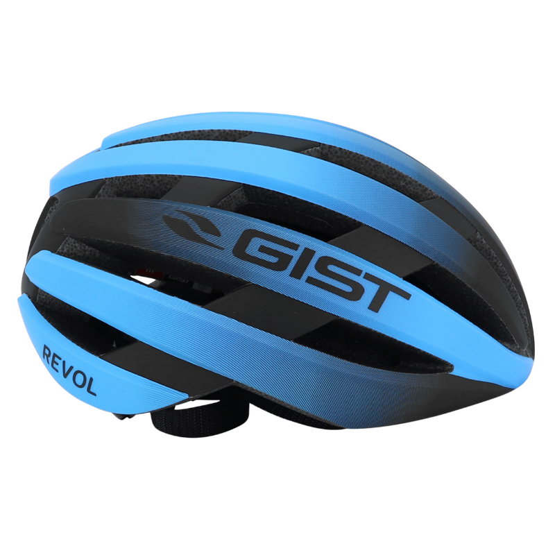 Casque vélo adulte GIST Route Revol bleu-noir femme et junior full in-mold taille 52-55 réglage molette - vue 8