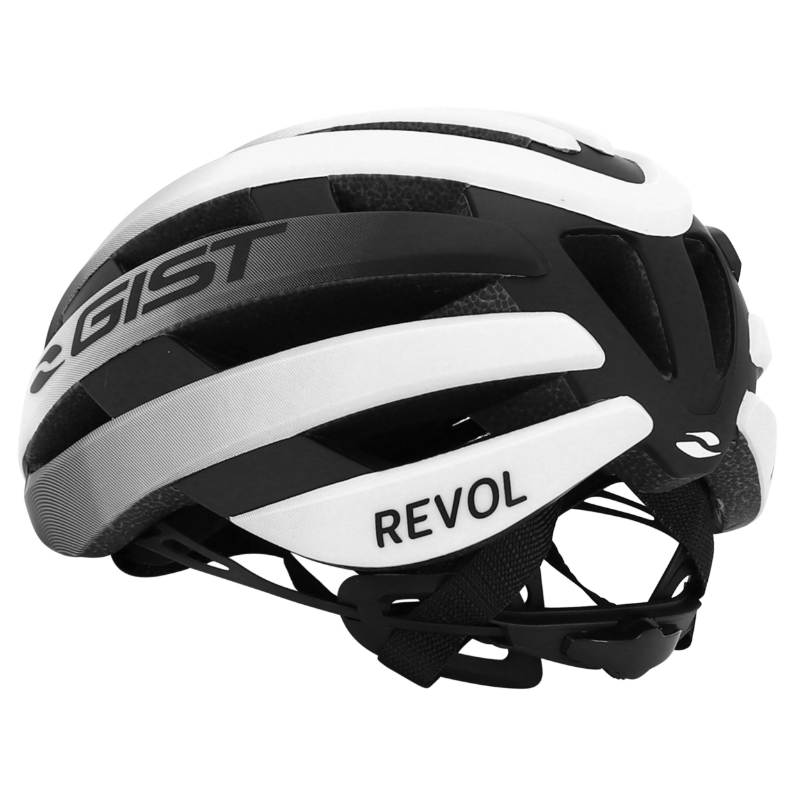 Casque vélo route Gist Revol blanc-noir femme junior taille 52-55 - vue 5