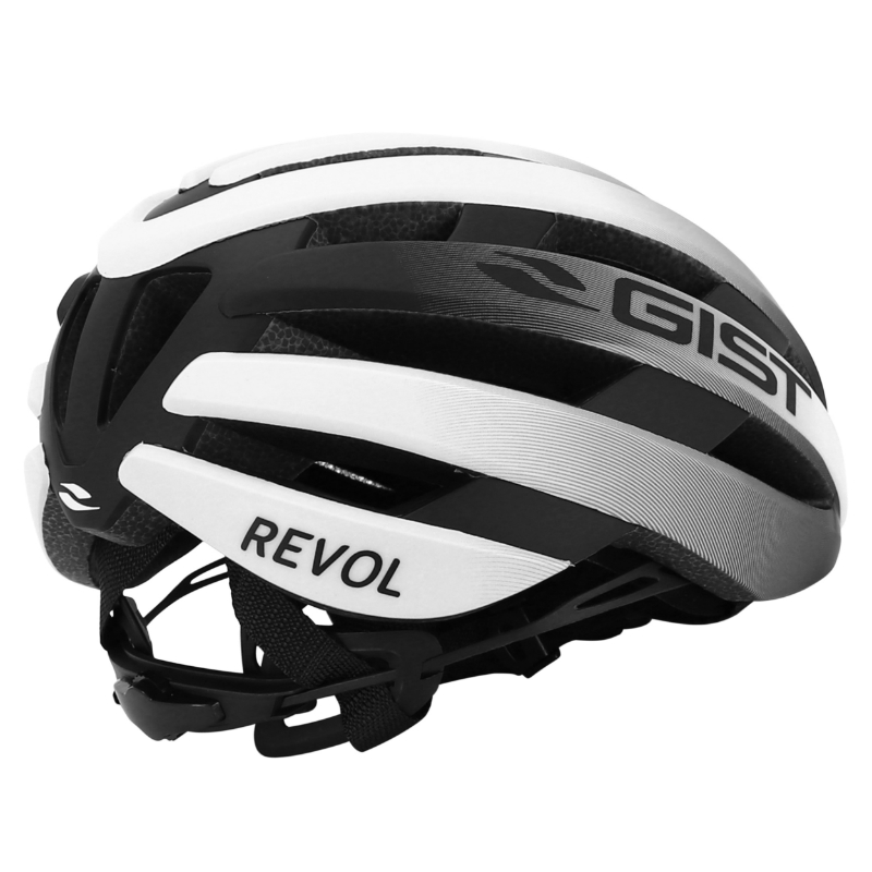 Casque vélo route Gist Revol blanc-noir femme junior taille 52-55 - vue 7