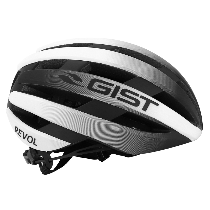 Casque vélo route Gist Revol blanc-noir femme junior taille 52-55 - vue 8