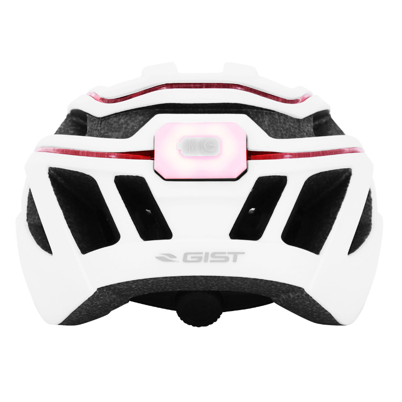 Casque vélo adulte Gist Urbain Luxo blanc in-mold avec éclairage USB 360° 52-58 cm - vue 6