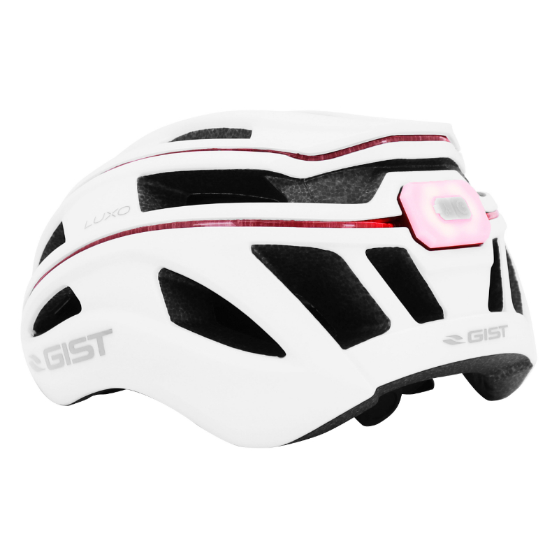 Casque vélo adulte GIST Urbain Luxo blanc in-mold avec éclairage USB 360° taille 56-62 - vue 5