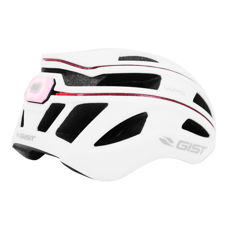 Casque vélo adulte GIST Urbain Luxo blanc in-mold avec éclairage USB 360° taille 56-62 - vue 7