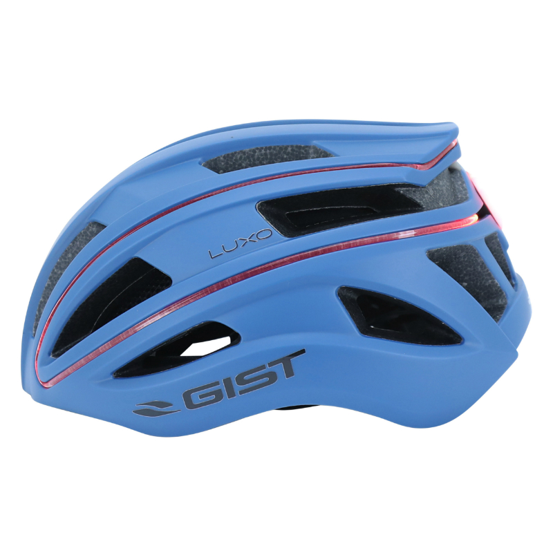 Casque vélo adulte GIST Urbain Luxo bleu in-mold avec éclairage USB 360° taille 56-62 - vue 4